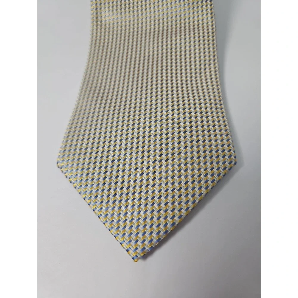 Dicappi Collection Tie 100% Polyester Yellow And‎  Blue